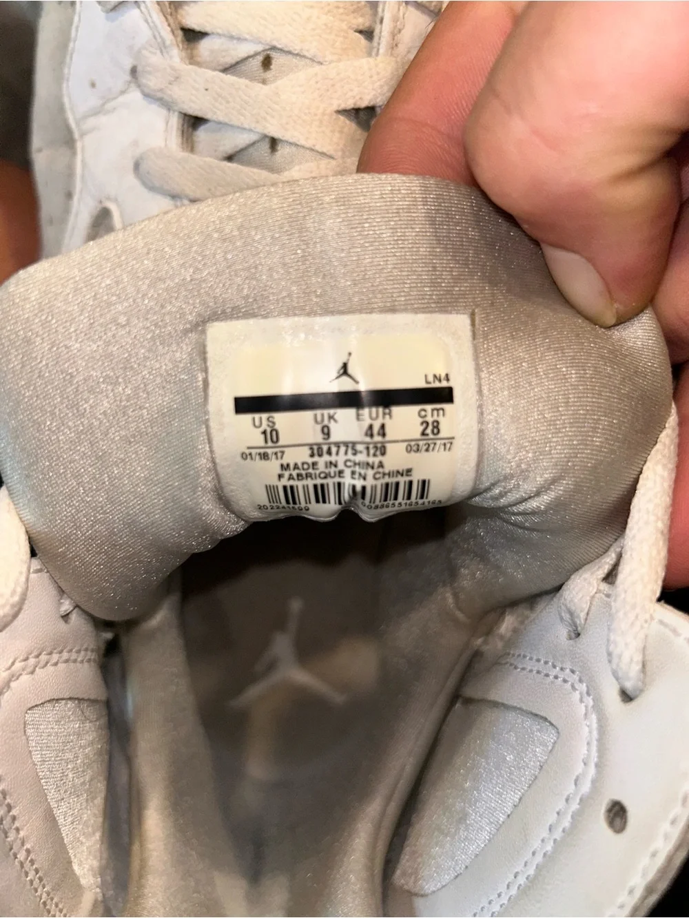 Jordan Men’s Athletic Shoes - White & Gray